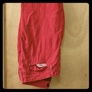 Red skinny jeans